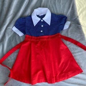 Precious Red & Blue Vintage JC Penney girls / Toddler Size 5 Dress